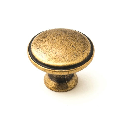 Castella Century Cabinet Knob in Antique Brass