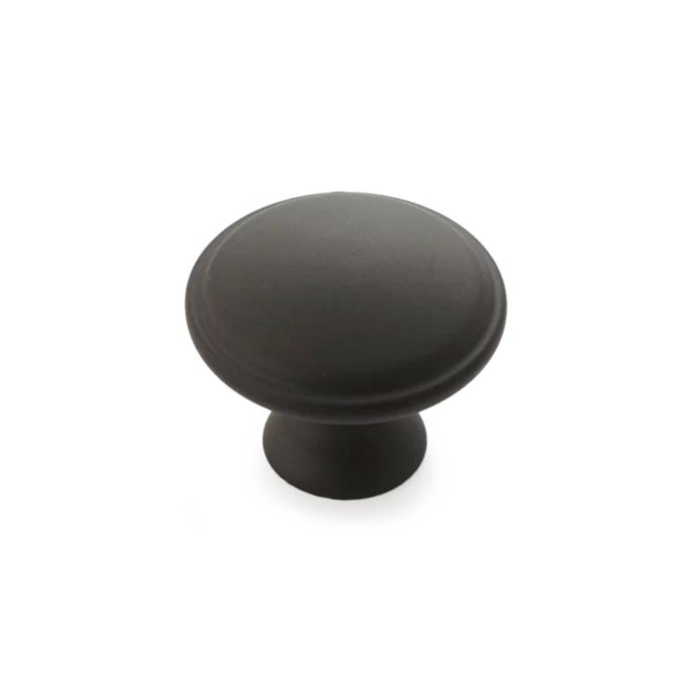NOSTALGIA Century 30mm Round Knob - Matt Black in Matt Black