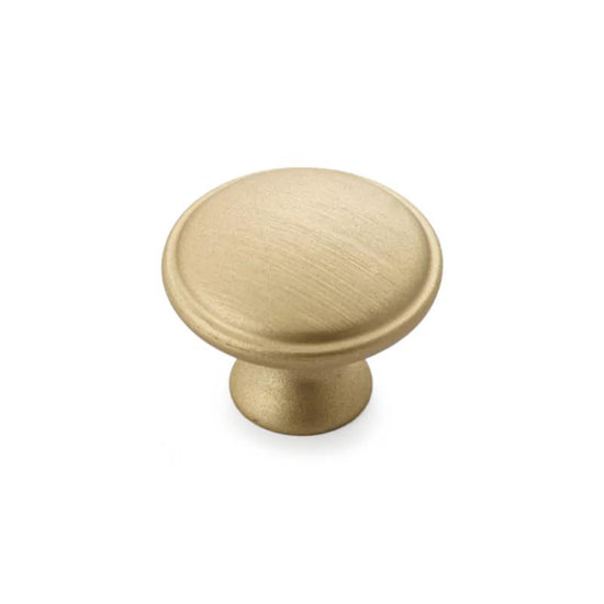 Century 30mm Round Knob - Brushed Brass in Matt Brushed Brass