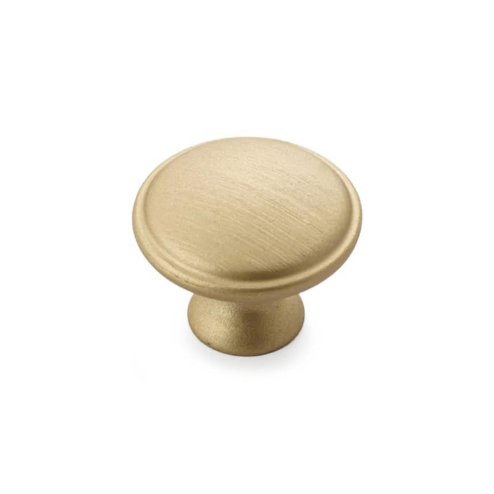 Century 30mm Round Knob - Brushed Brass in Matt Brushed Brass