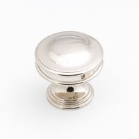Castella Decade Cabinet Dome Knob in Polished Nickel