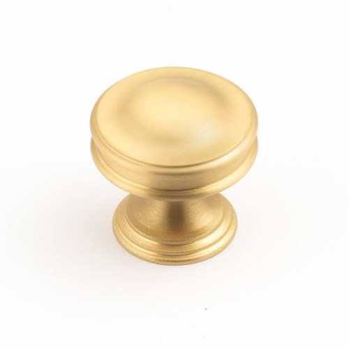 Decade 35mm Dome Knob in Satin Brass
