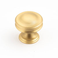Decade 35mm Dome Knob in Satin Brass