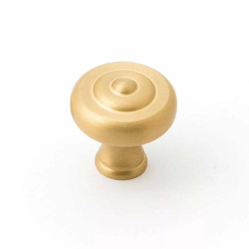 Decade 38mm Knob in Satin Brass