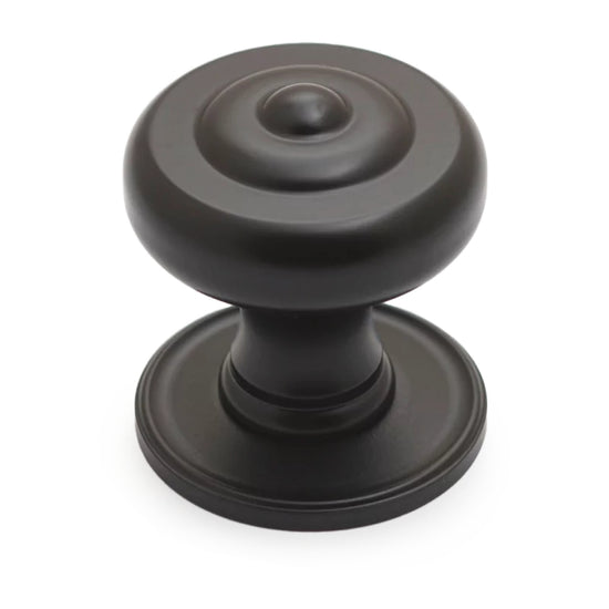 NOSTALGIA Decade 38mm Knob & Backplate - Matt Black in Matt Black