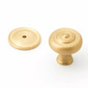 Decade 38mm Knob & Backplate - Satin Brass in Satin Brass