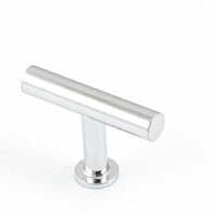 STATEMENT Strand 50mm Solid Brass 'T' Knob - Polished Chrome in Polished Chrome