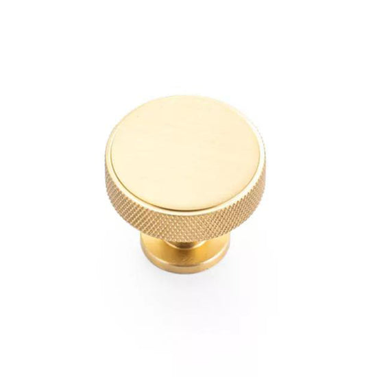 Grove 35mm Knob - Satin Brass in Satin Brass