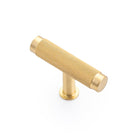 Grove 50mm 'T' Knob in Satin Brass