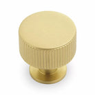 Ridge 30mm KNOB in Satin Brass in Satin Brass