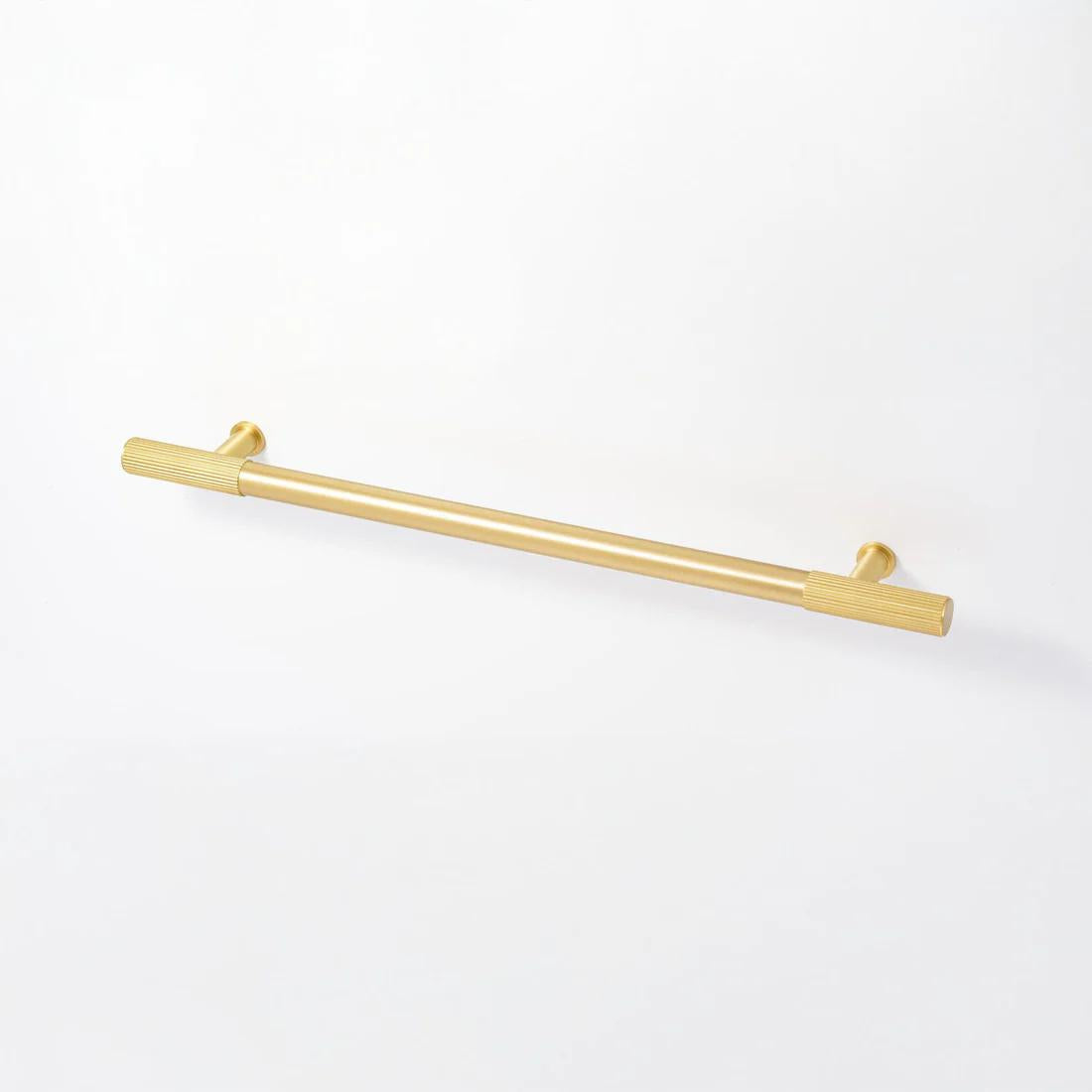 [Coming Soon] Ridge 450mm Door Pull - Back-to-Back - Satin Brass in Satin Brass