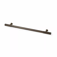 Ridge 450mm Door Pull - Rear Fix - Bronze in Bronze