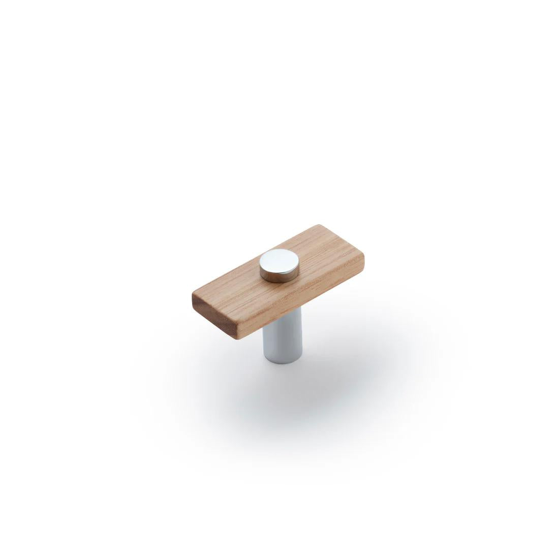 Lenah Knob in Euro Beech/Polished Chrome