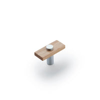 Lenah Knob in Euro Beech/Satin Chrome
