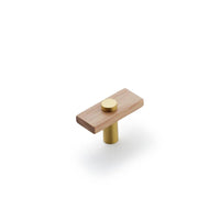 Lenah Knob in Euro Beech/Brushed Gold