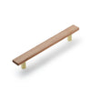 [Coming Soon] Lenah 160mm Cabinet Handle - Tasmanian Oak - Brushed Gold in Brushed Gold