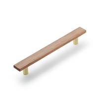 Lenah 160mm Cabinet Handle - Tasmanian Oak - Satin Brass in Satin Brass