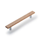 Lenah 224mm Cabinet Handle - Tasmanian Oak - Polished Chrome in Polished Chrome