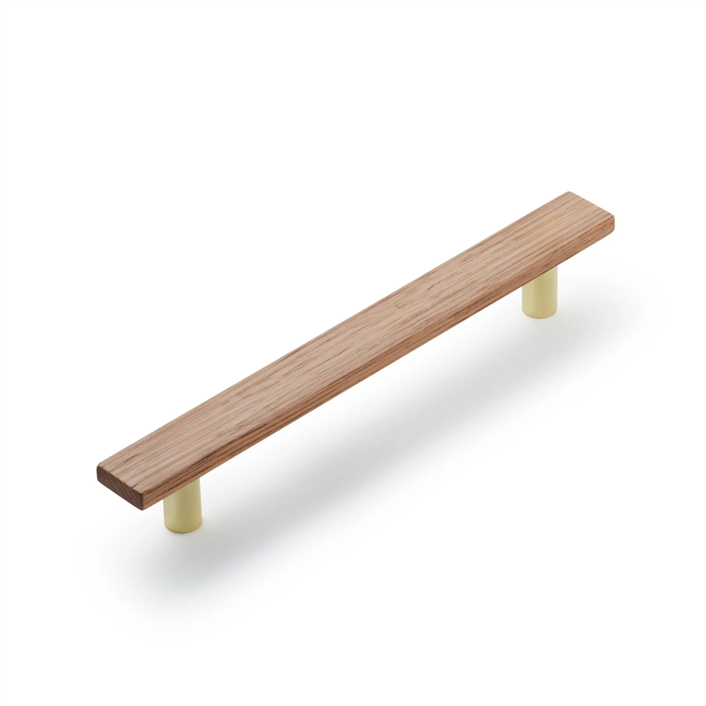 Lenah 224mm Cabinet Handle - Tasmanian Oak - Satin Brass in Satin Brass