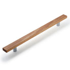 Castella Lenah appliance pull in brushed nickel finish, featuring sleek, modern design for kitchen or appliance cabinetry.