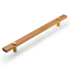 Lenah 1200mm Appliance Pull - with Face Cap in Tasmanian Oak / Satin Brass