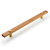 Lenah 1200mm Appliance Pull - with Face Cap in Tasmanian Oak / Satin Brass