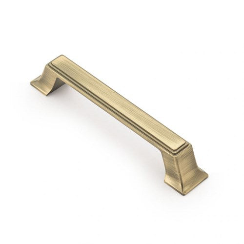 Castella Buckhurst Cabinet Pull Handle in Brushed Antique Brass