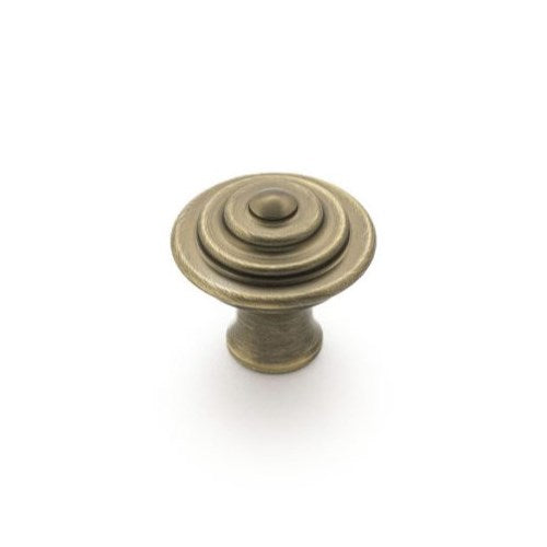 Castella Bentleigh Cabinet Knob in Brushed Antique Brass