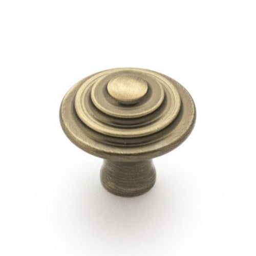 Castella Bentleigh Cabinet Knob in Brushed Antique Brass