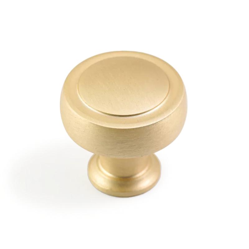 Supple 32mm Knob - Brushed Brass in Brushed Brass