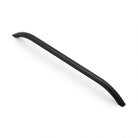 Castella Hinckley handle in polished metal, featuring a sleek, modern design with a curved shape for cabinet or drawer use.