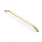 Castella Hinckley handle with polished brass finish, featuring a classic design and ergonomic grip for cabinet or drawer use.