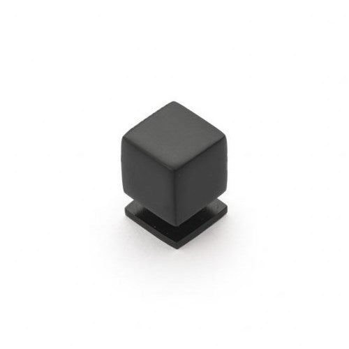 Castella Cube Cabinet Knob in Matt Black
