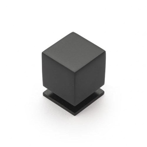 Castella Cube Cabinet Knob in Matt Black