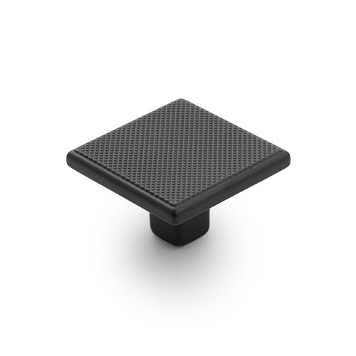 STATEMENT Monaco 35mm Square Knob - Matt Black in Matt Black