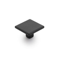 STATEMENT Monaco 35mm Square Knob - Matt Black in Matt Black