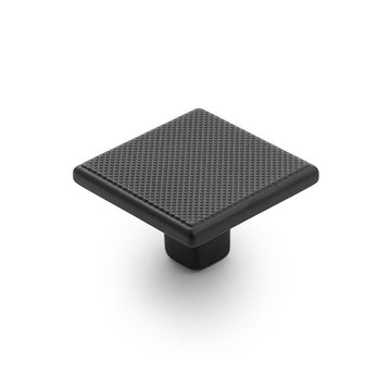 STATEMENT Monaco 35mm Square Knob - Matt Black in Matt Black