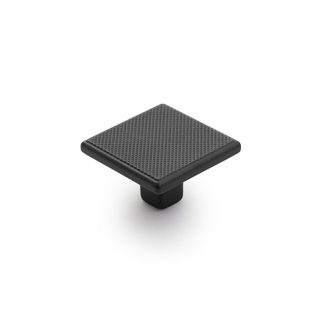 STATEMENT Monaco 35mm Square Knob - Matt Black in Matt Black