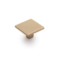 STATEMENT Monaco 35mm Square Knob - Matt Gold in Matt Gold