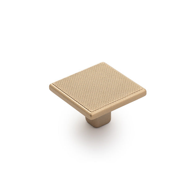 STATEMENT Monaco 35mm Square Knob - Matt Gold in Matt Gold
