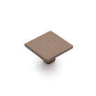 STATEMENT Monaco 35mm Square Knob - Matt Rose Gold in Matt Rose Gold