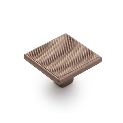 STATEMENT Monaco 35mm Square Knob - Matt Rose Gold in Matt Rose Gold