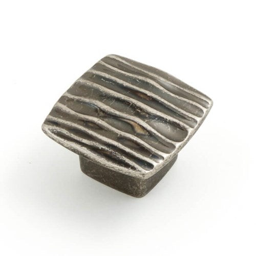 Castella Ripple Cabinet Knob in Rustic Tin