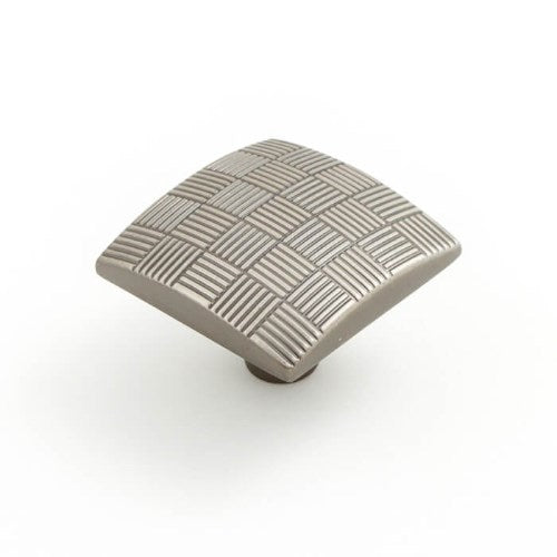 Castella Tesselate Cabinet Knob in Brushed Tin