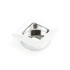 Flush Square Flush Pull in Polished Chrome