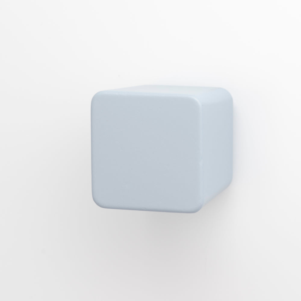 Urbane 25mm Square Knob in Dusty Blue