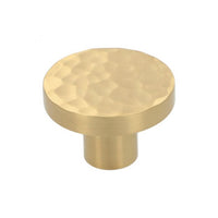 Bexhill 38mm Hammered Knob in Satin Brass