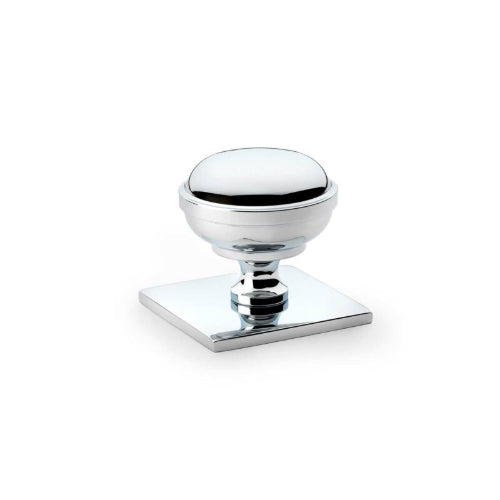 STUDIO Hastings 34mm Knob on Backplate - Polished Chrome in Polished Chrome