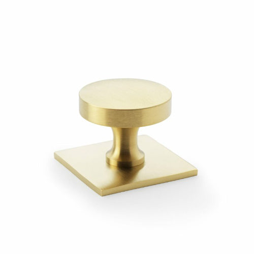 STUDIO Hastings 38mm Knob on Backplate - Satin Brass PVD in Satin Brass PVD