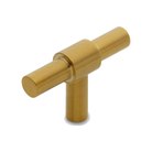 Coast 50mm T-Bar Handle 316SS - Satin Brass in Satin Brass